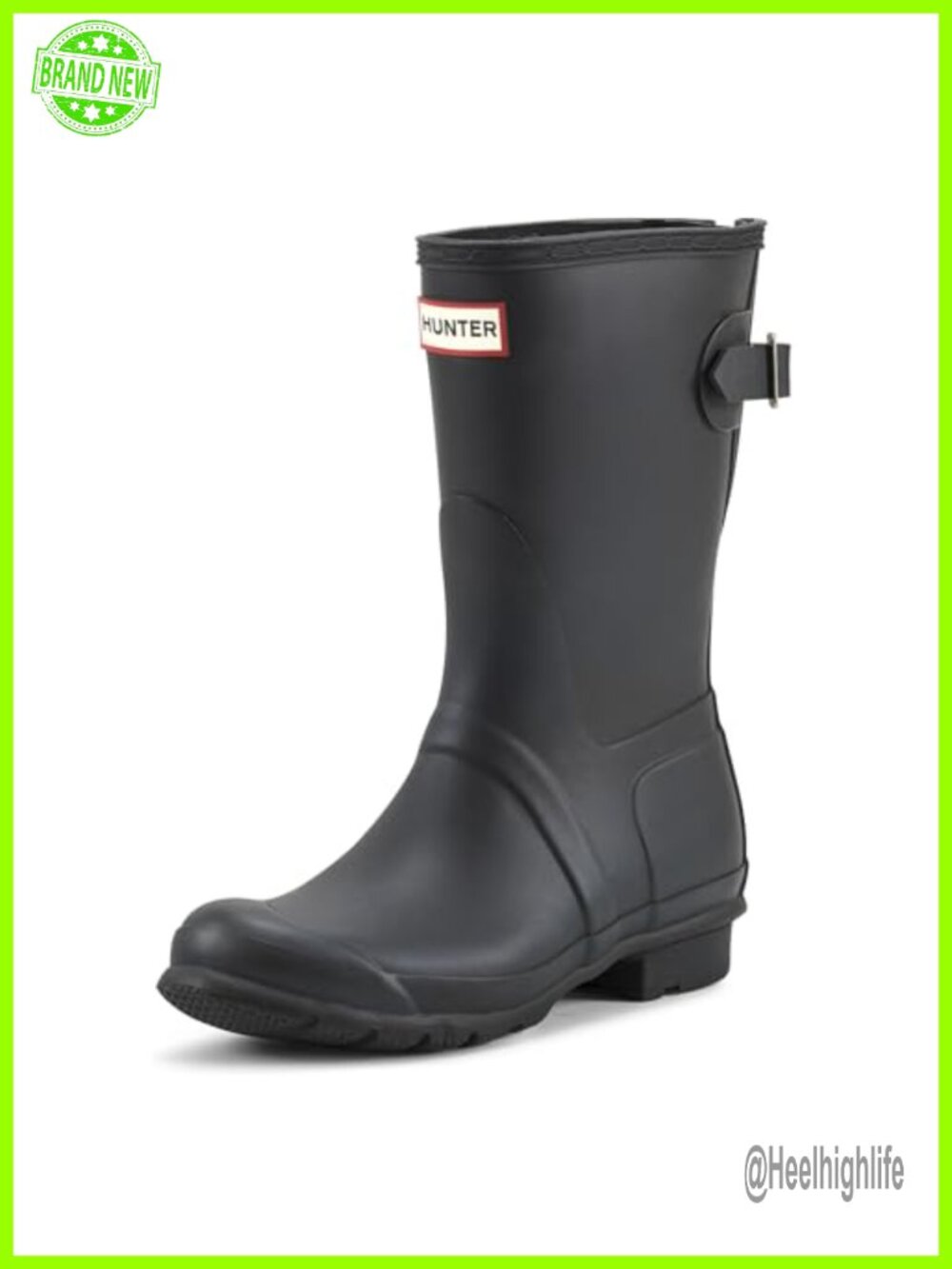 Waterproof Rubber Rain Boots Adjustable Back Short Outdoor